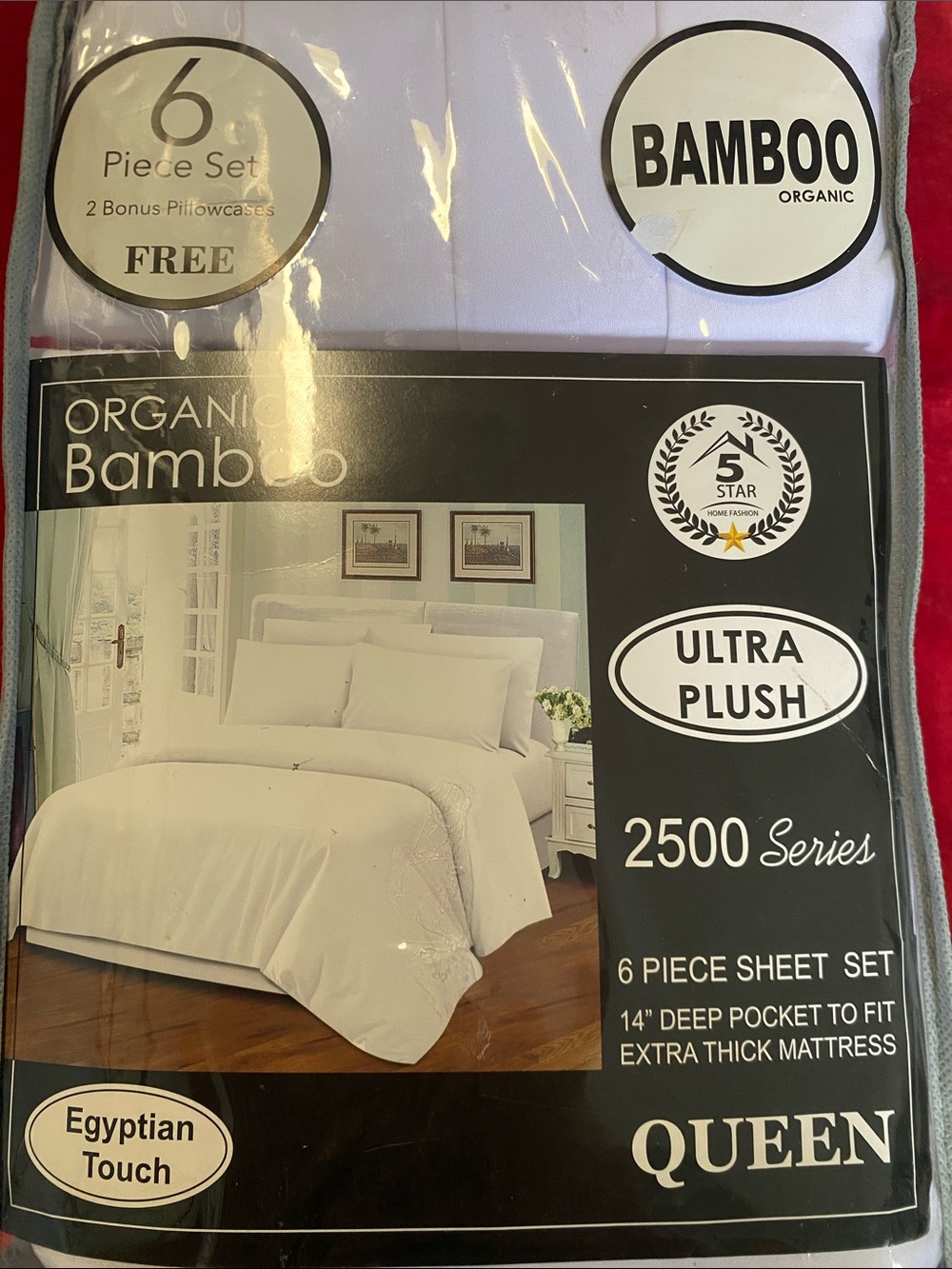 BAMBOO Organic Ultra Plush Queen Sheet Set - White